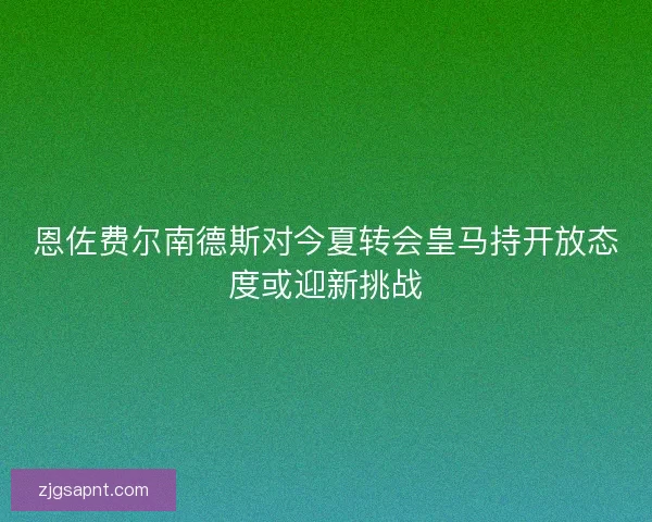 恩佐费尔南德斯对今夏转会皇马持开放态度或迎新挑战